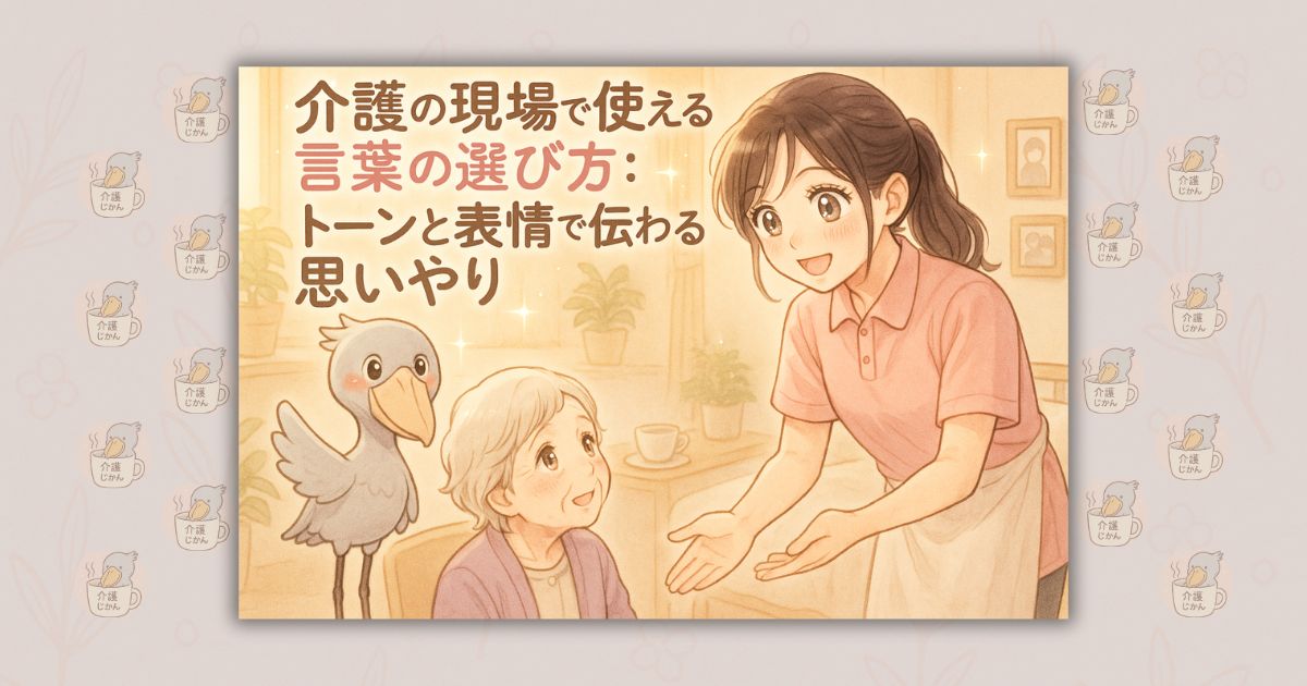 介護の現場で使える言葉の選び方：トーンと表情で伝わる思いやり