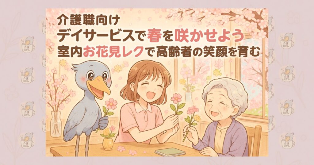 介護職向け デイサービスで春を咲かせよう 室内お花見レクで高齢者の笑顔を育む
