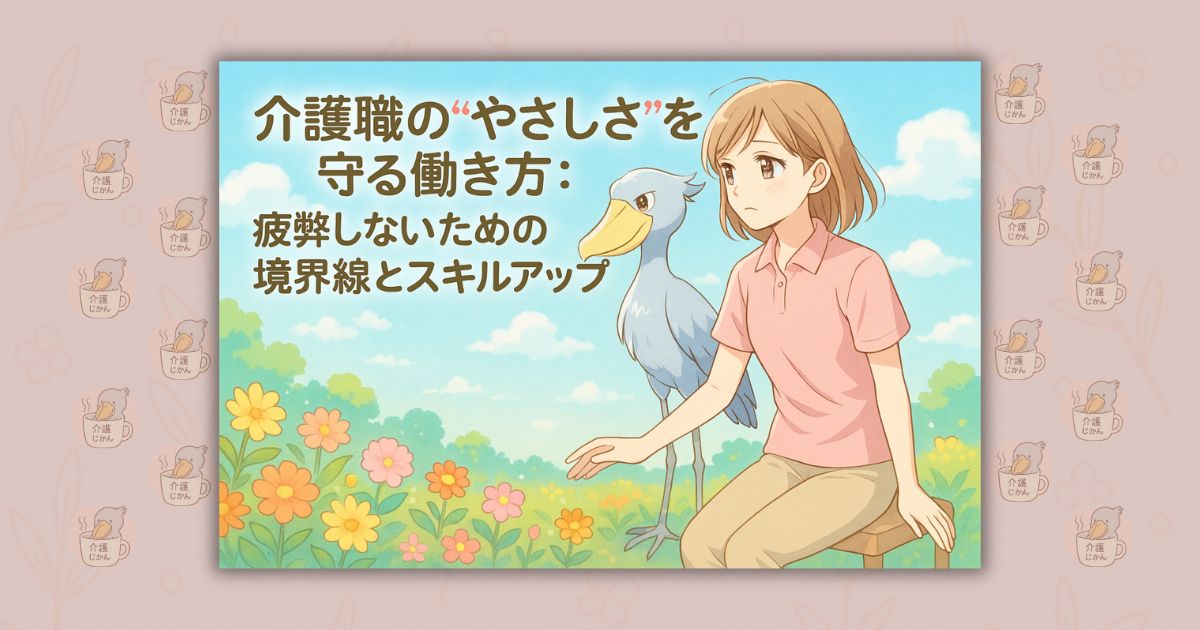 介護職の“やさしさ”を守る働き方:疲弊しないための境界線とスキルアップ