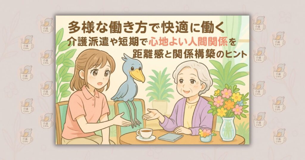 多様な働き方で快適に働く 介護派遣や短期で心地よい人間関係を築く距離感と関係構築のヒント