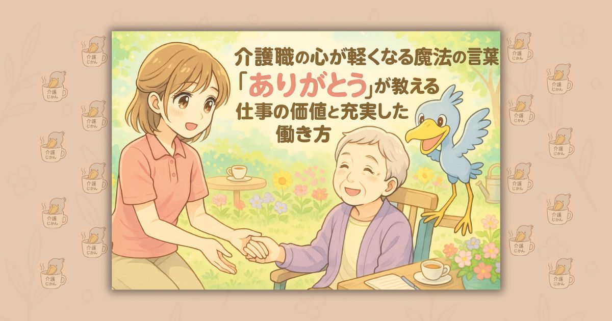 介護職の心が軽くなる魔法の言葉「ありがとう」が教える仕事の価値と充実した働き方