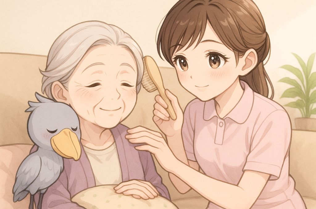 美容レクが引き出す笑顔と会話のきっかけ