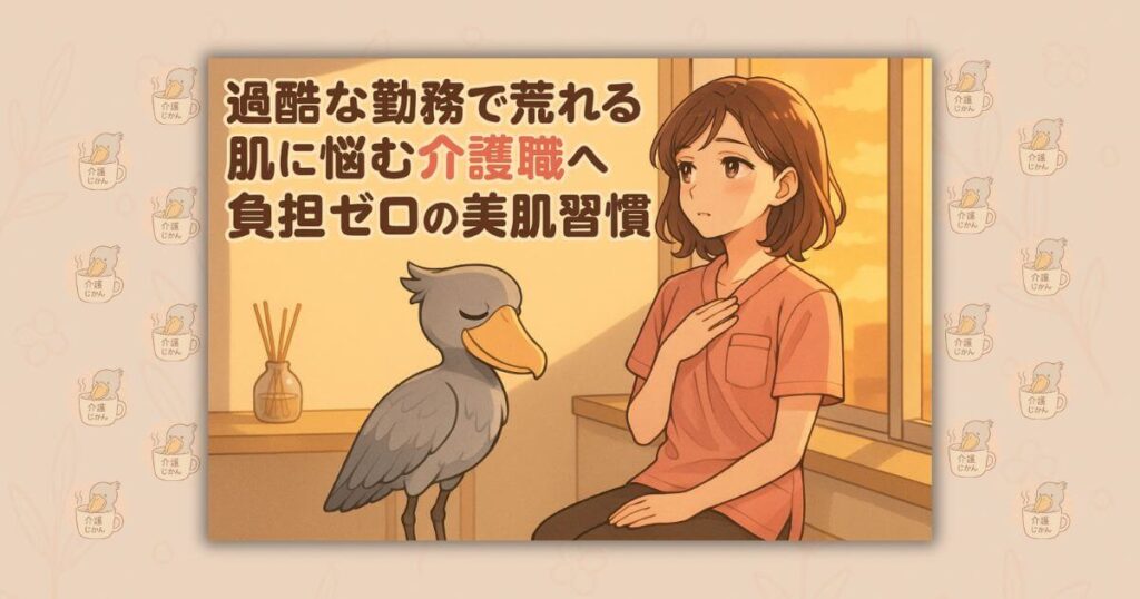 過酷な勤務で荒れる肌に悩む介護職へ負担ゼロの美肌習慣