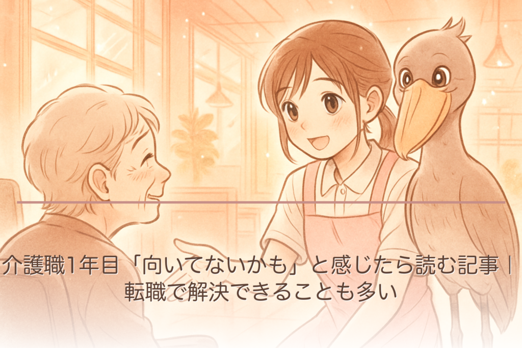介護職1年目「向いてないかも」と感じたら読む記事｜転職で解決できることも多い