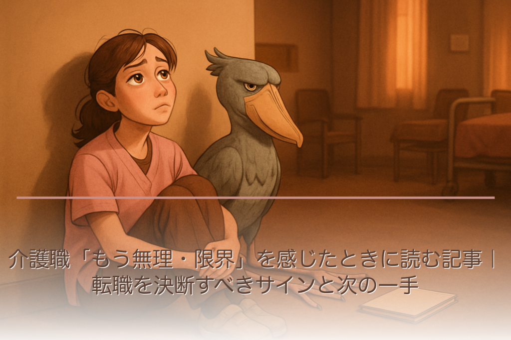 介護職「もう無理・限界」を感じたときに読む記事｜転職を決断すべきサインと次の一手