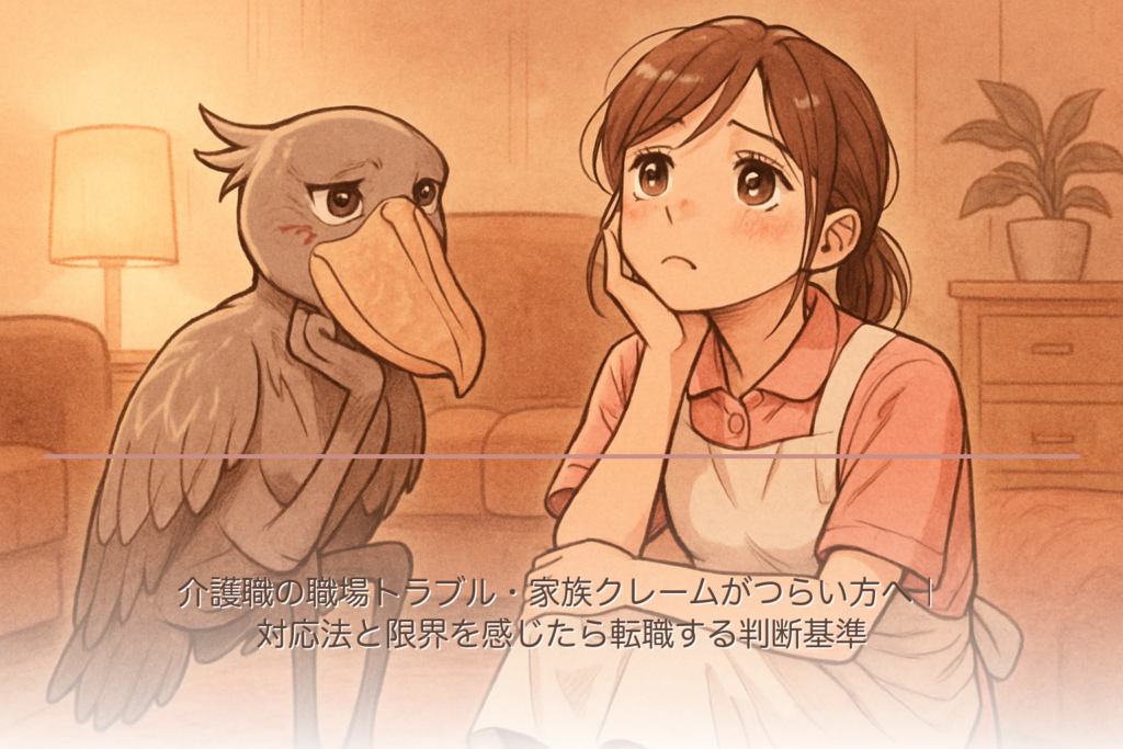 介護職の職場トラブル・家族クレームがつらい方へ｜対応法と限界を感じたら転職する判断基準