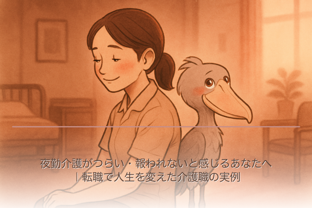 夜勤介護がつらい・報われないと感じるあなたへ｜転職で人生を変えた介護職の実例