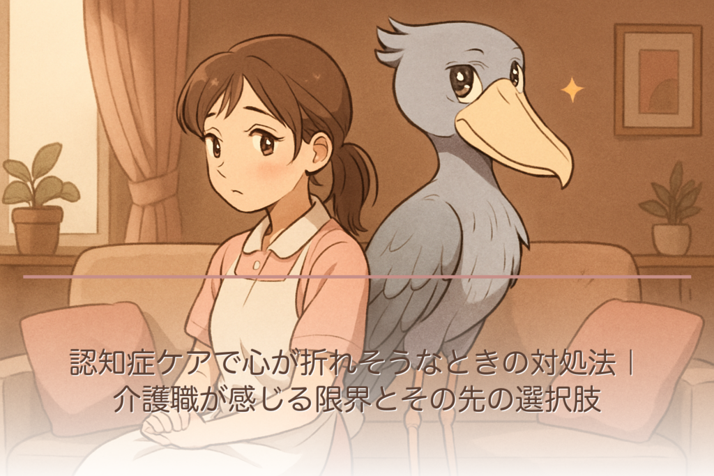 認知症ケアで心が折れそうなときの対処法｜介護職が感じる限界とその先の選択肢