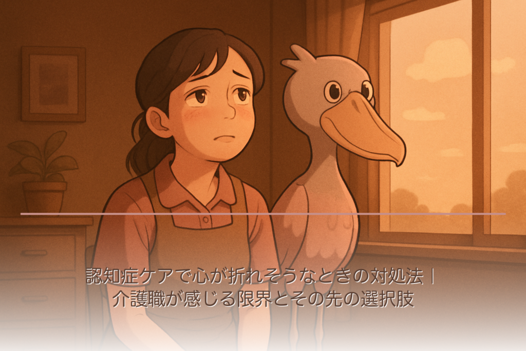 認知症ケアで心が折れそうなときの対処法｜介護職が感じる限界とその先の選択肢