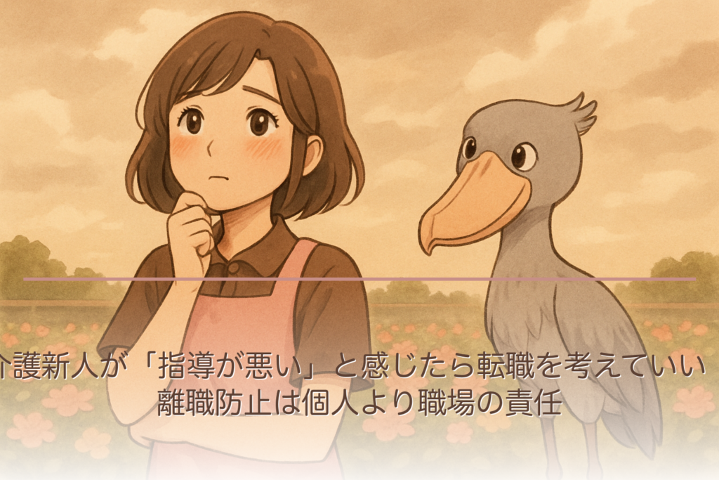 介護新人が「指導が悪い」と感じたら転職を考えていい｜離職防止は個人より職場の責任