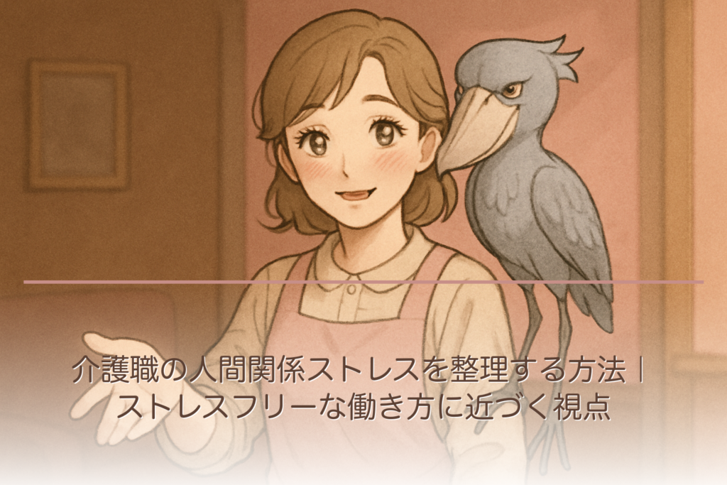 介護職の人間関係ストレスを整理する方法｜ストレスフリーな働き方に近づく視点