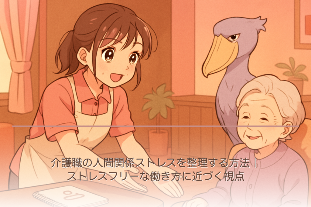 介護職の人間関係ストレスを整理する方法｜ストレスフリーな働き方に近づく視点