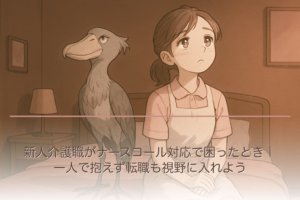 新人介護職がナースコール対応で困ったとき｜一人で抱えず転職も視野に入れよう