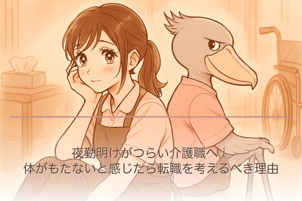 夜勤明けがつらい介護職へ｜体がもたないと感じたら転職を考えるべき理由
