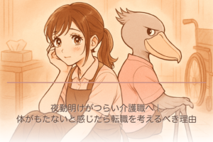 夜勤明けがつらい介護職へ｜体がもたないと感じたら転職を考えるべき理由