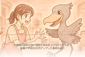 介護職の給料が安い理由と月収を上げる5つの方法｜転職で年収50万円アップした事例も紹介